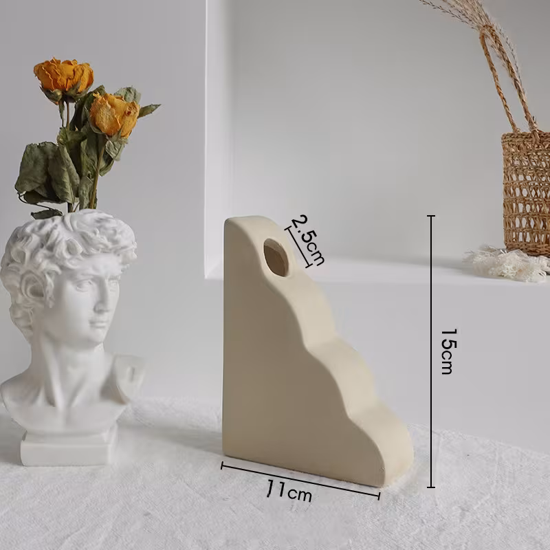 Simplicity Ceramic Vase Dry Flower Arrangement Home Decoration Ornament Living Room Display Art Vases