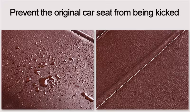 PU Leather Car Storage Bag Multifunction Seat Back Tray Hanging Bag Waterproof Car Organizer Automotive Interior Accessories