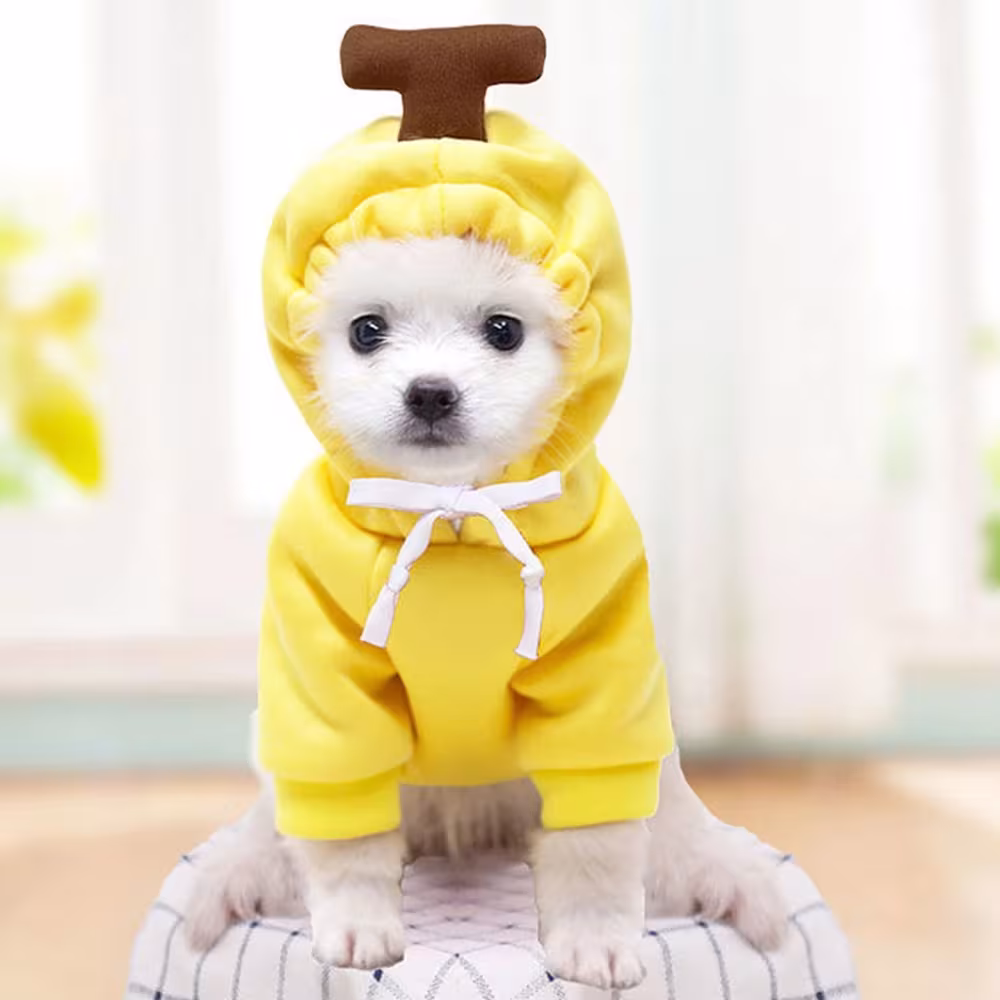 Cute Fruit Dog Clothes For Small Dogs Hoodies Winter Warm Fleece Pet Clothing Puppy Cat Costume Coat For French Chihuahua Outfit