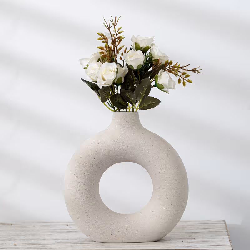 New Style Biscuit Vase Frosted Particle Flower Arranging Device