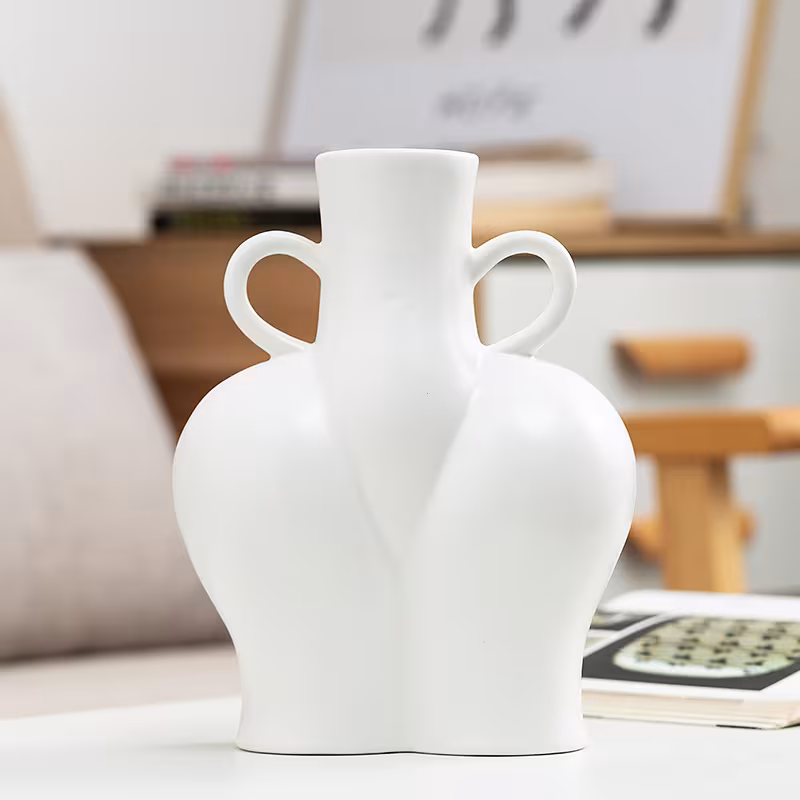 Artificial Human Body Art Vase Arrangement Hydroponic Flower Plant