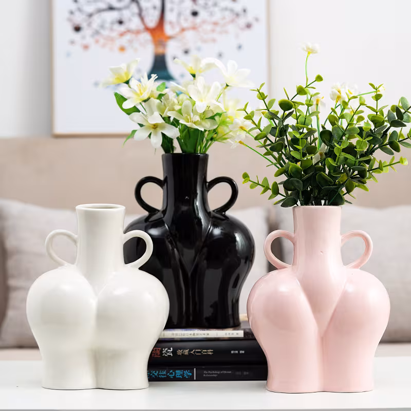 Artificial Human Body Art Vase Arrangement Hydroponic Flower Plant