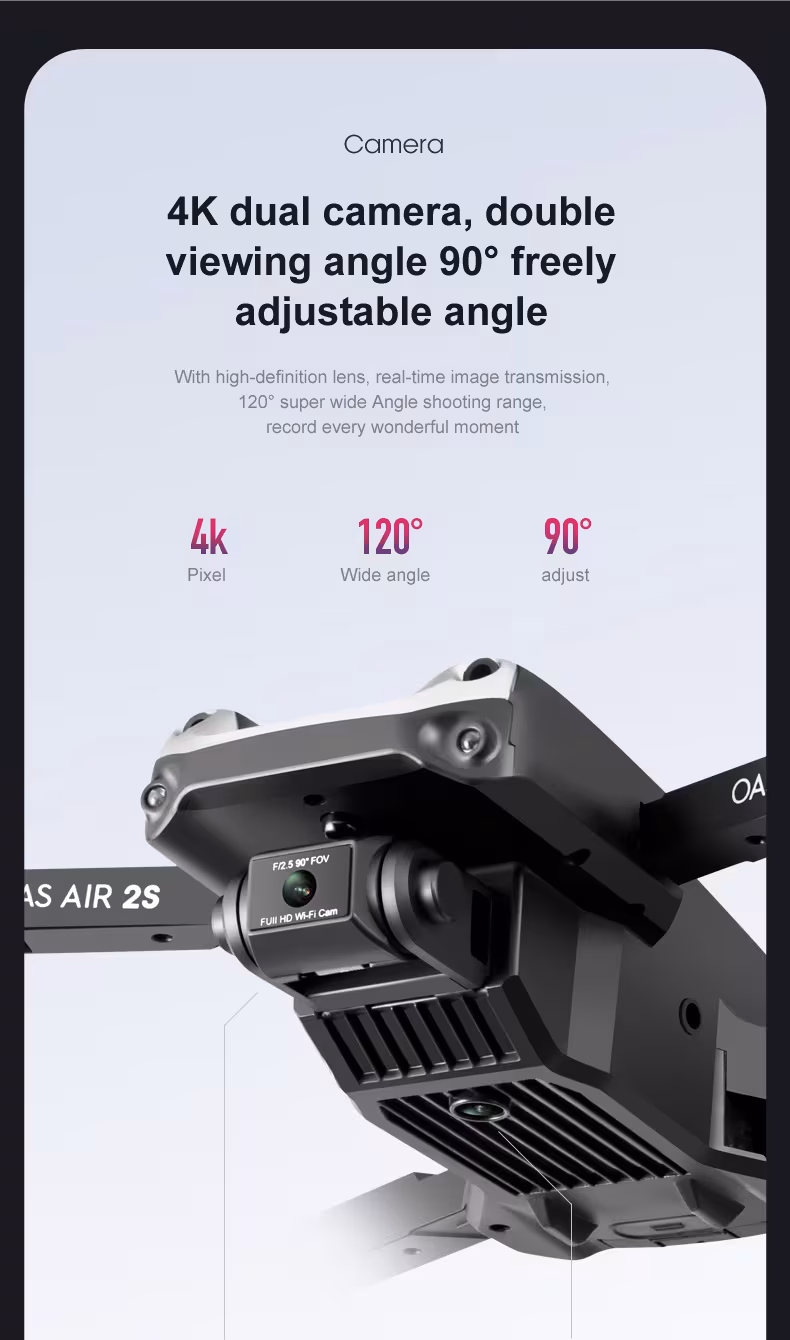 UAV Folding Four Axis 4K High Definition Dual Camera Aerial Model