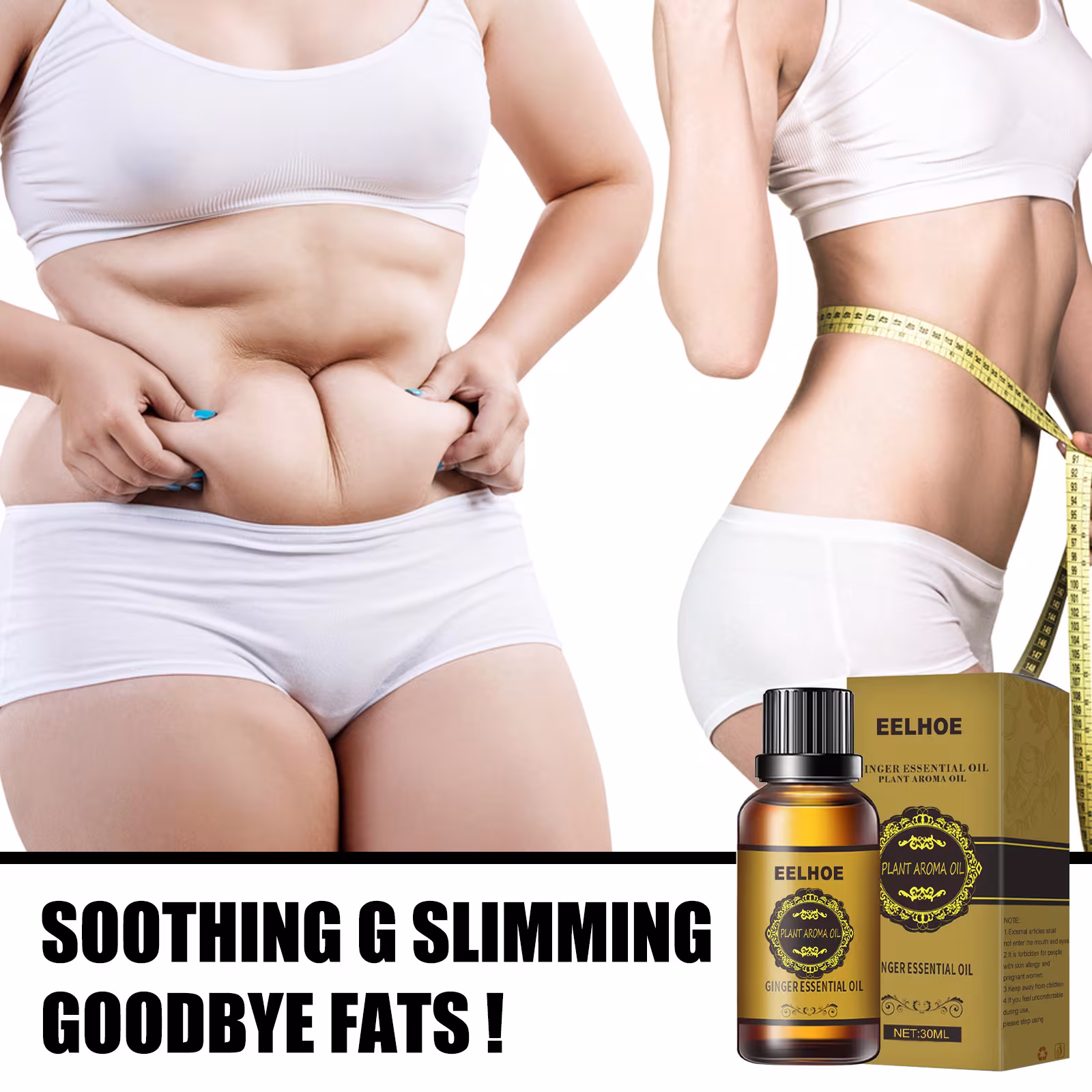 Ginger Essential Oil Slimming Belly Firming And Slimming Massage