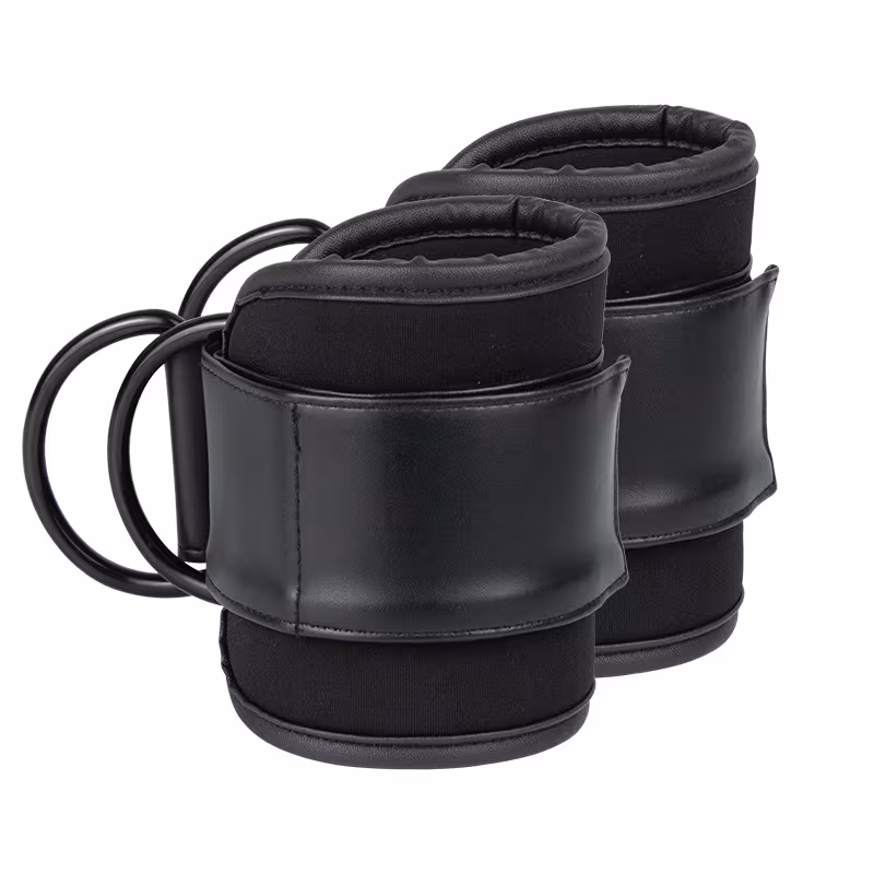 PU Leather Adjustable Ankle Brace Buckle Hip Leg Pull Training