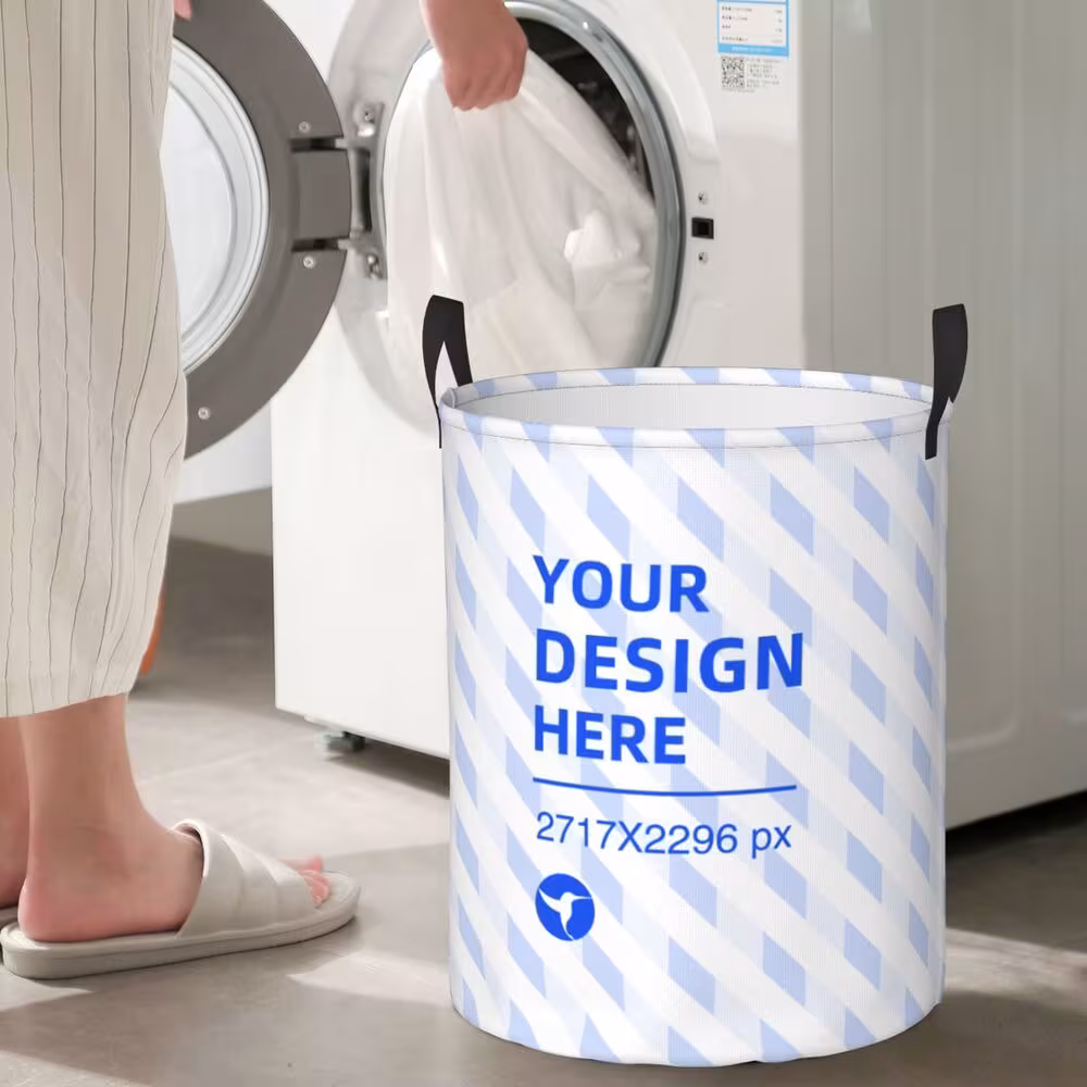Round Waterproof Single Layer Dirty Laundry Basket