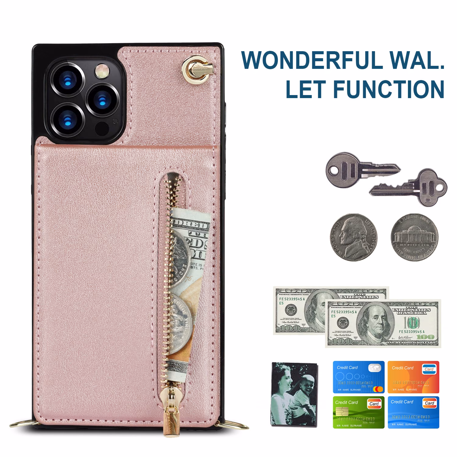 Zipper Phone Case Phone Case Crossbody