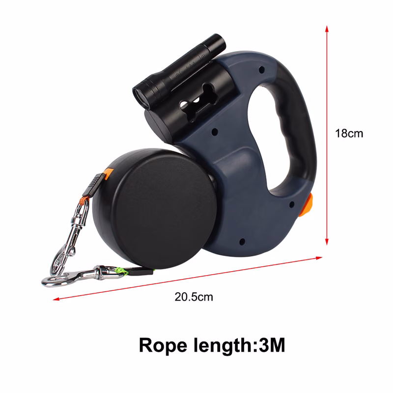 Retractable Dog Leash For Small Dogs Reflective Dual Pet Leash Lead 360 Swivel No Double Dog Walking Leash With Lights Pet Products
