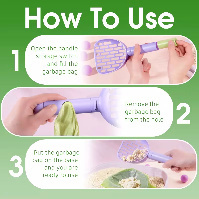 Cat Litter Scoop Plastic Cats Poop Scoop With Base Pets Cleanning Tool Cat Toilet Products Durable Litter Box Cleaner Shovel Pet Products