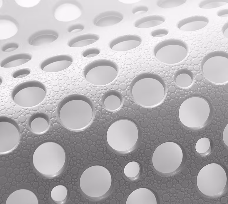 Square Non-slip Bathroom Mat With Suction Cup And Round Hole Design Shower Anti-fall Household Shower Massage Quick Drainage Mat