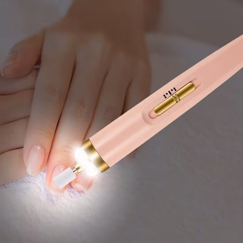 5in1 Manicure Machine Set Electric Nail Drill Polisher Cordless USB Rechargeable With LED Cutters Mill For Manicure Pedicure Accessor