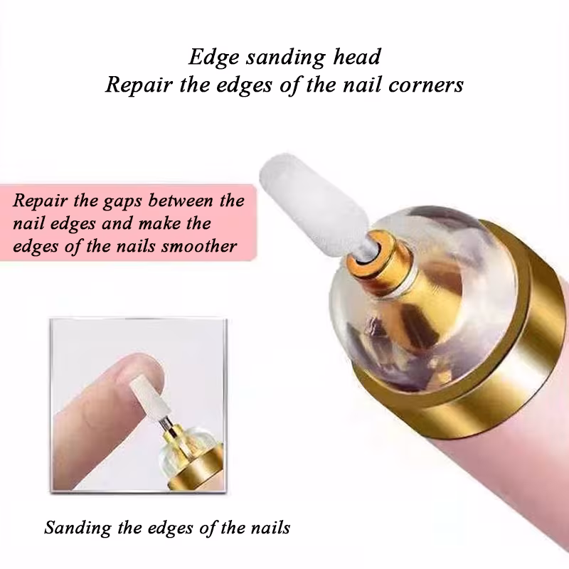 5in1 Manicure Machine Set Electric Nail Drill Polisher Cordless USB Rechargeable With LED Cutters Mill For Manicure Pedicure Accessor