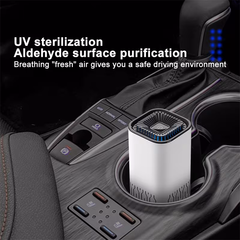 Car Air Purifier Portable Negative Ion Generator Remove Formaldehyde Dust Smoke Air Freshen Washer For Home Car