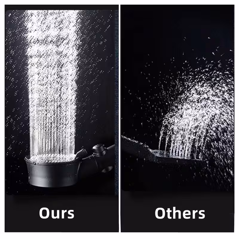 Five-color Wind Turbine Shower Head 56 Speed Water Silicone Shower Head