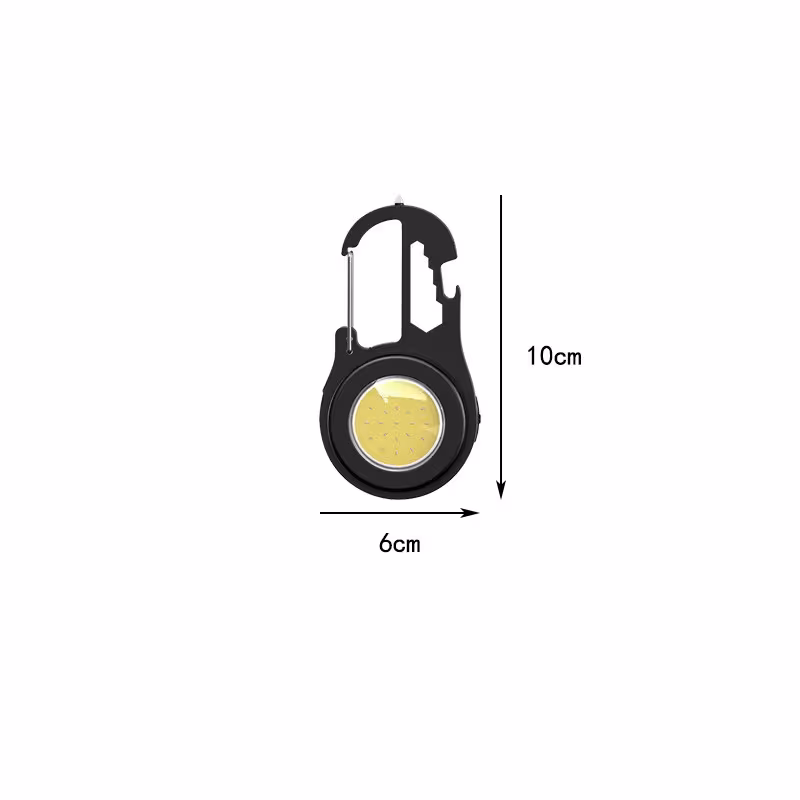 6 IN 1 Multi-functional Mini Keychain Lamp Super Bright Small Flashlight Aluminum Alloy Work Lamp