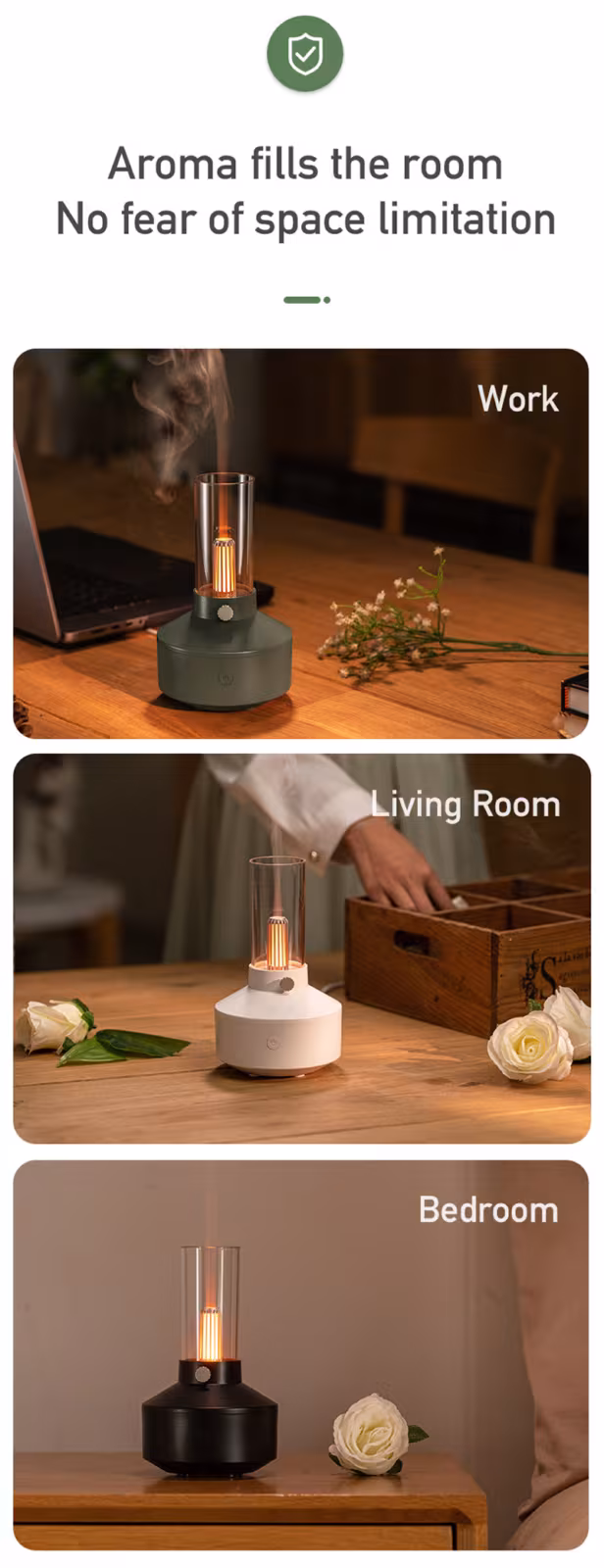 Retro Light Aroma Diffuser Essential Oil LED Light Filament Night Light Air Humidifier For Home