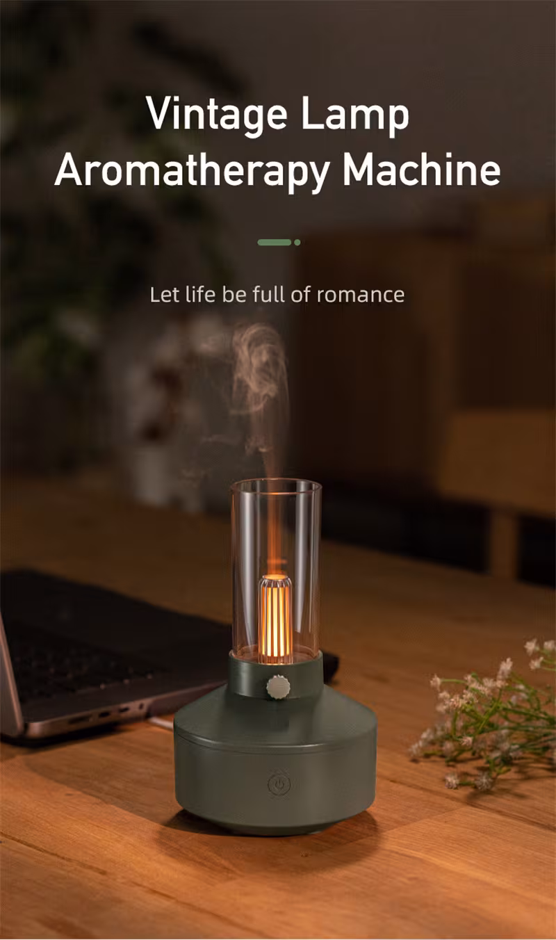 Retro Light Aroma Diffuser Essential Oil LED Light Filament Night Light Air Humidifier For Home