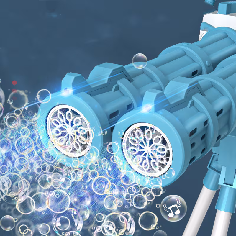 Super Big Double-Tube Bubble Gun Machine Outdoor Blowing Soap Bubble Maker Toy Automatic Water Toy For Children Birthday Party