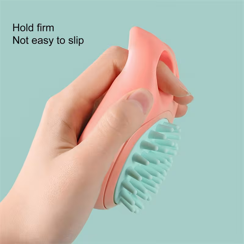 Durable Cat Paw Bath Brush Fine Foaming Labor-saving Cartoon Shape Pet Dog Cat Pet Hair Grooming Brush Reusable Dog Hair Comb Pet Products