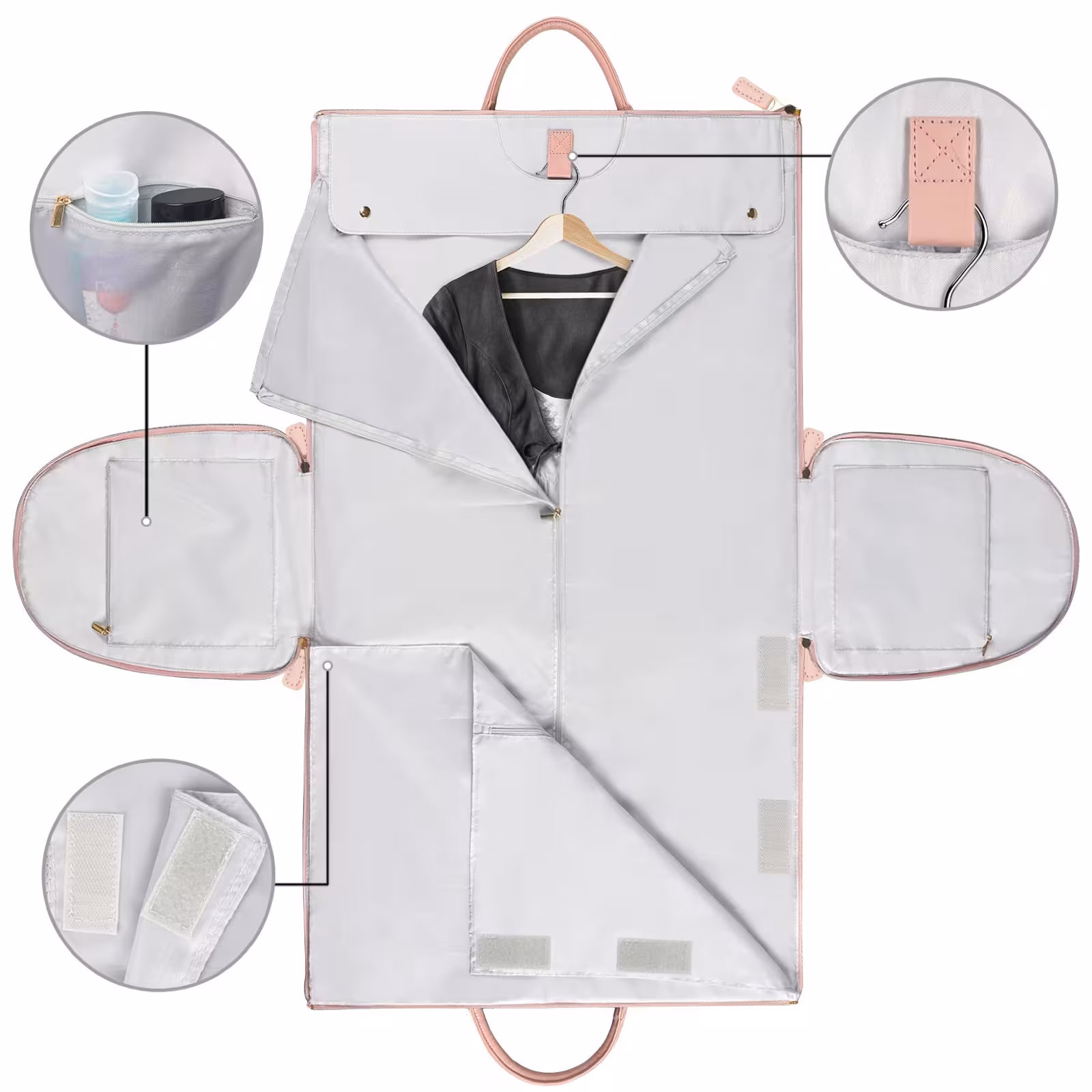 Large Capacity Travel Duffle Bag Women's Handbag Folding Suit Bag Waterproof Clothes Totes