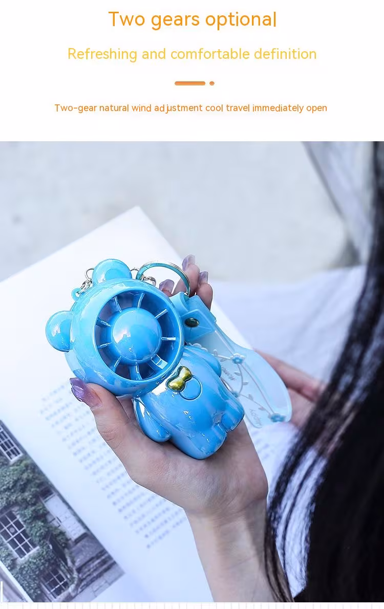 Student Summer Cartoon Fan Pendant Keychain