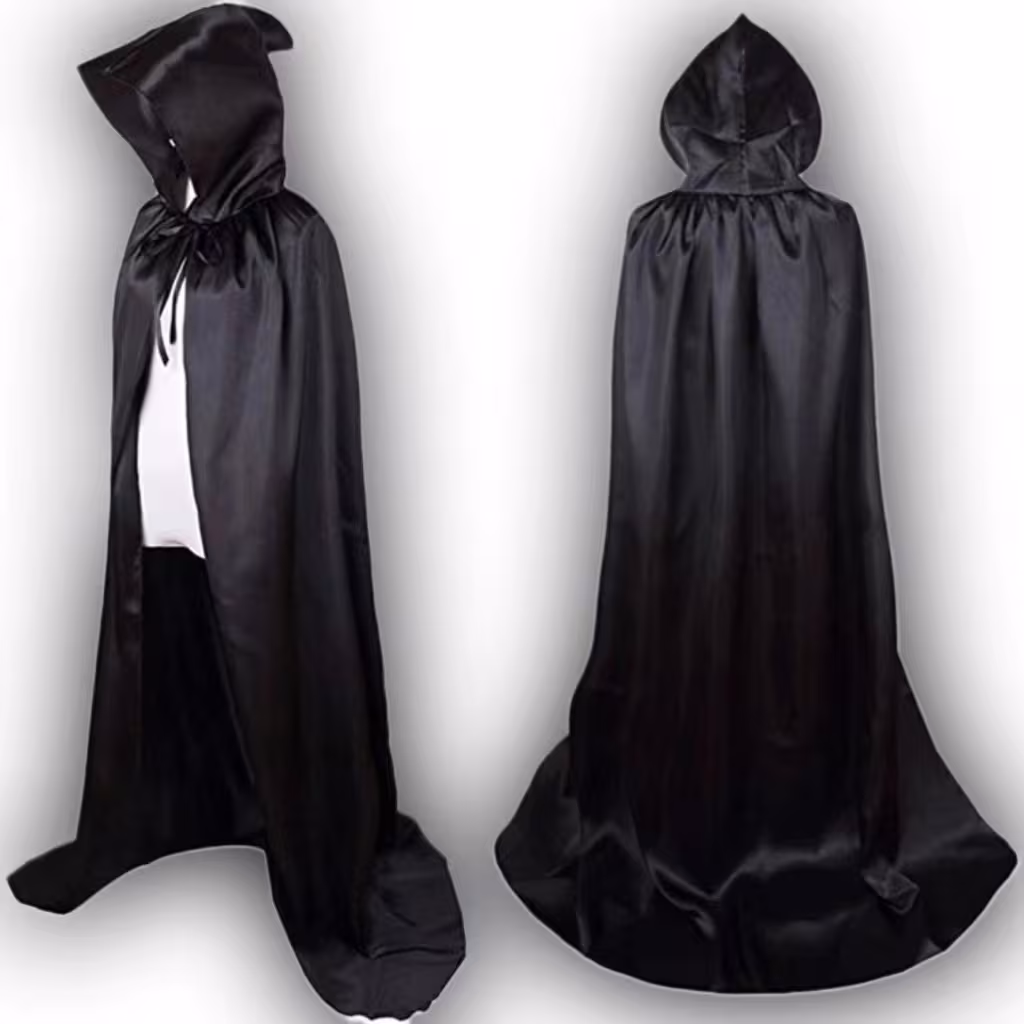 Halloween Cloak Costumes Wizard Cloak For Children Hooded Capes Mantle Black Party Decoration