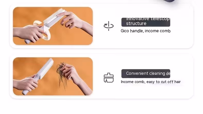 4 In 1 Self Cleaning Hair Brush New Self-Cleaning Anti-Static Massage Comb Scalable Rotate Lifting Self Cleaning Hairbrush