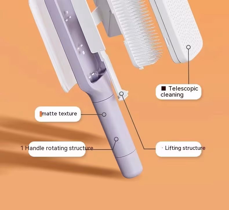 4 In 1 Self Cleaning Hair Brush New Self-Cleaning Anti-Static Massage Comb Scalable Rotate Lifting Self Cleaning Hairbrush