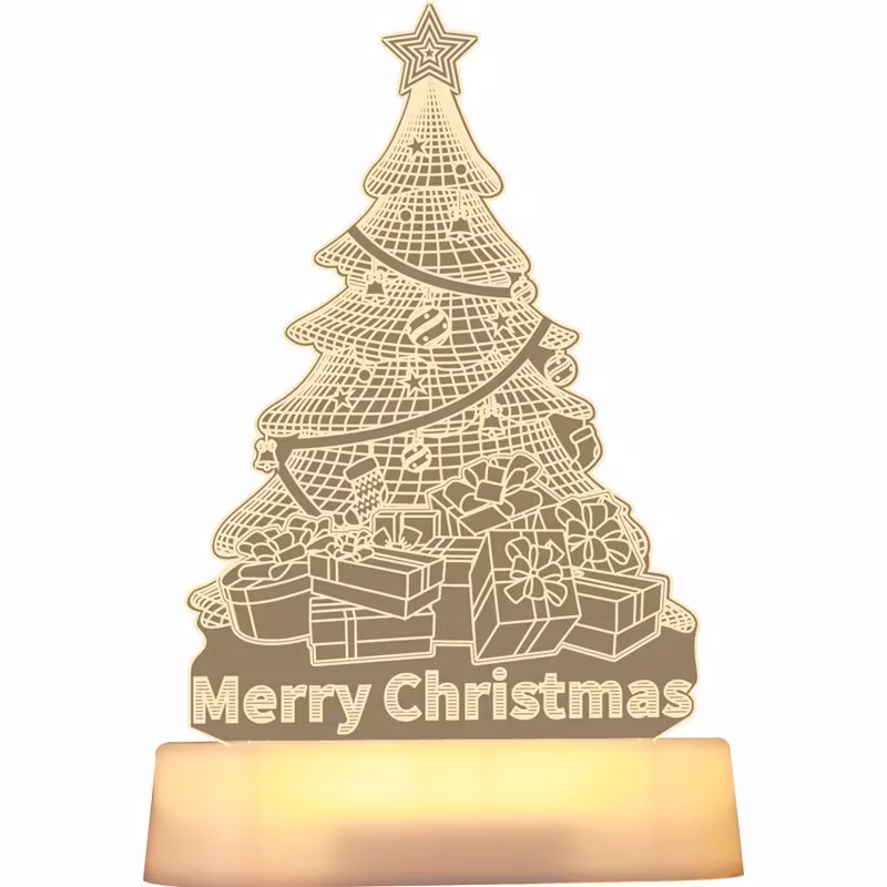 Christmas Decoration 3D Lamp Acrylic LED Night Lights New Year Valentines Day Christmas Kids Gift Christmas Ornaments