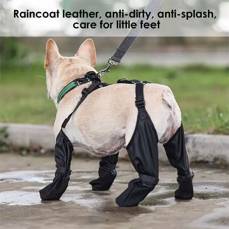 Waterproof Dog Shoes Adjustable Dog Boots Pet Breathbale Shoes For Outdoor Walking Soft French Dog Shoes Pets Paws Protector Pet Products