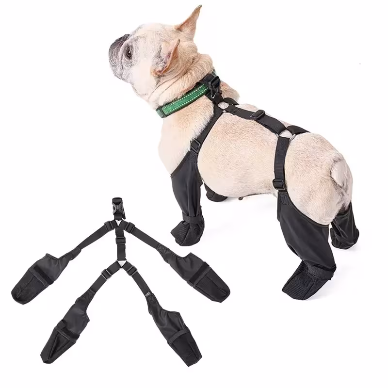 Waterproof Dog Shoes Adjustable Dog Boots Pet Breathbale Shoes For Outdoor Walking Soft French Dog Shoes Pets Paws Protector Pet Products