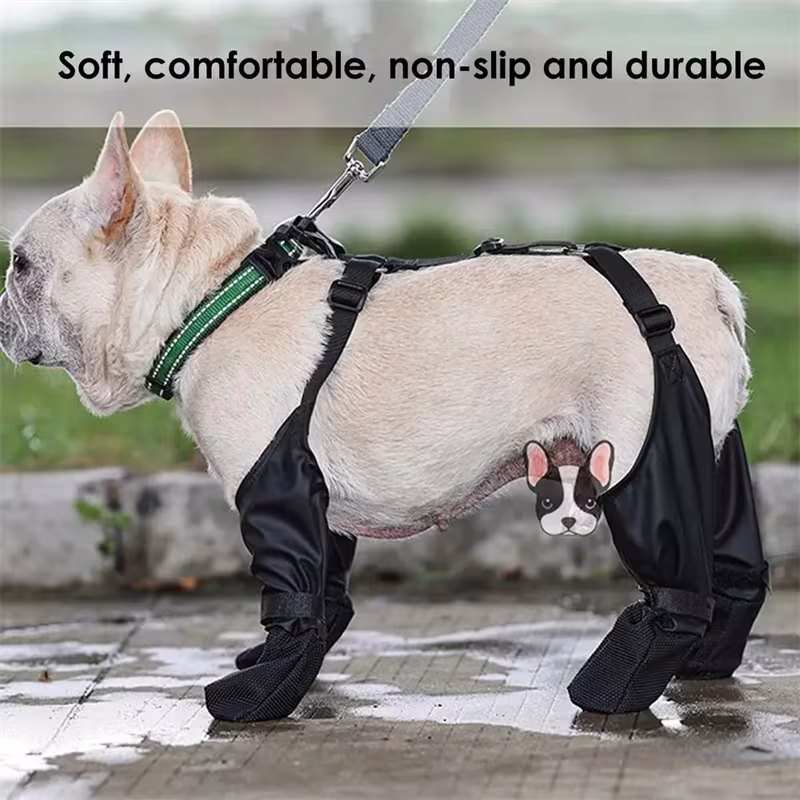 Waterproof Dog Shoes Adjustable Dog Boots Pet Breathbale Shoes For Outdoor Walking Soft French Dog Shoes Pets Paws Protector Pet Products
