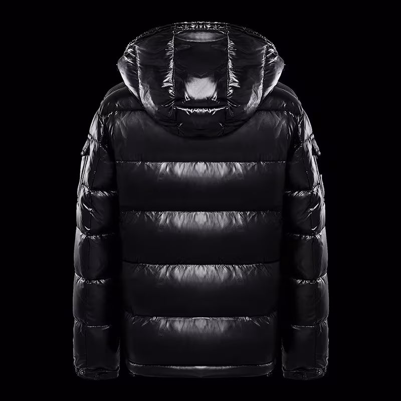 Down Jacket Black Glossy Couples Coat