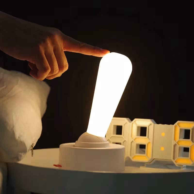Toggle Light Indoor Bedroom Bedside Atmosphere Light Silicone USB Rechargeable Wall Light Silicone Small Night Lamp Decoration Home Decor
