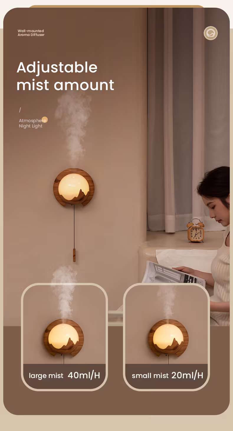 150ml Wall-mounted Aroma Diffuser Night Light Home Diffuser Mute Intelligent Humidifier With Remote Control