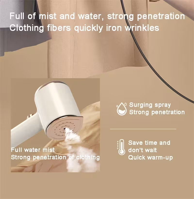 Mini Portable Handheld Garment Steamer Fabric Steam Iron For Clothes Travel Home Appliances Vertical US Plug Ironing Machine