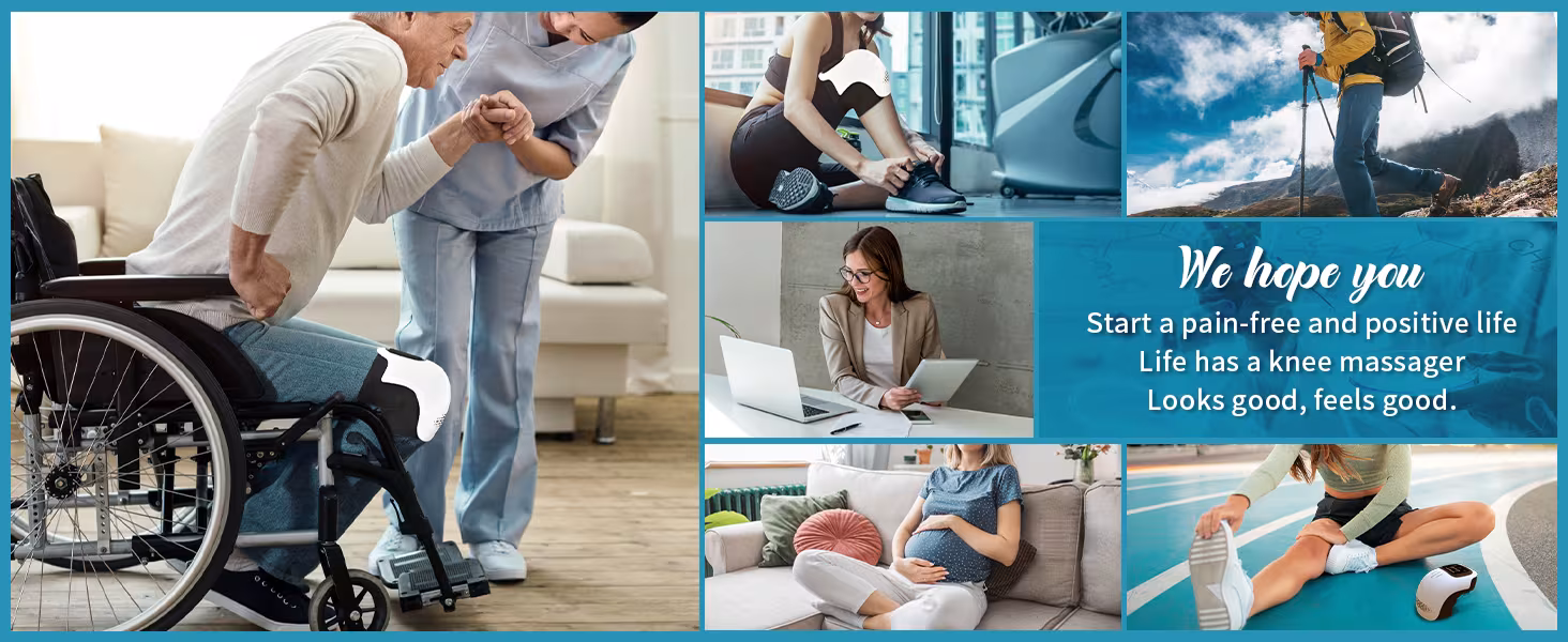 Intelligent Home Use Electric Intelligent Kneading Heating Knee Massager Rechargeable Pain Relief Infrared Laser Vibration Knee Massager