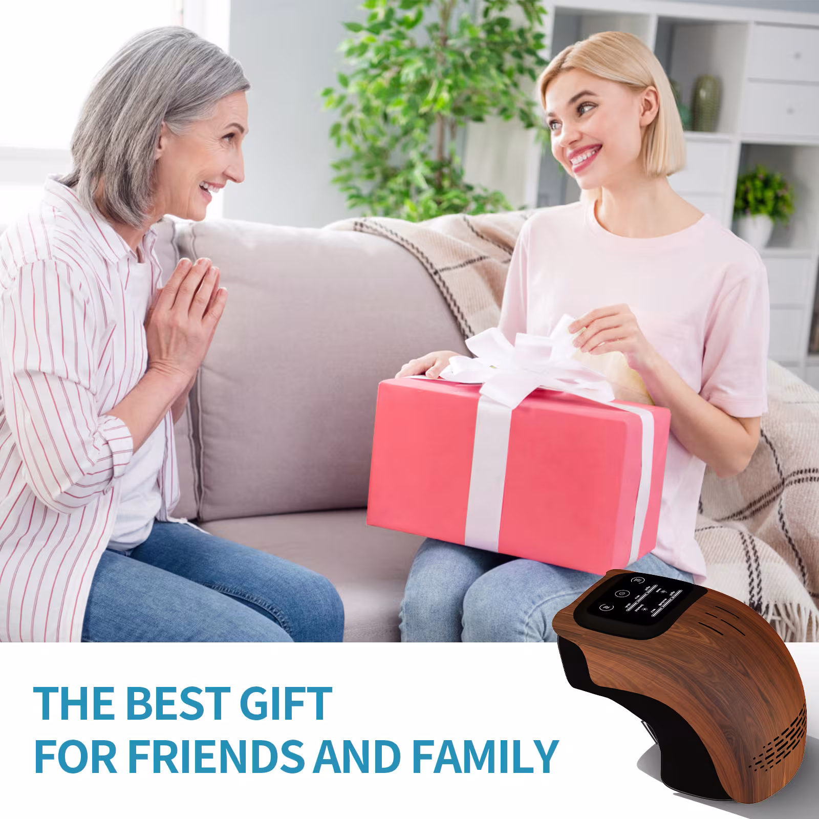 Intelligent Home Use Electric Intelligent Kneading Heating Knee Massager Rechargeable Pain Relief Infrared Laser Vibration Knee Massager