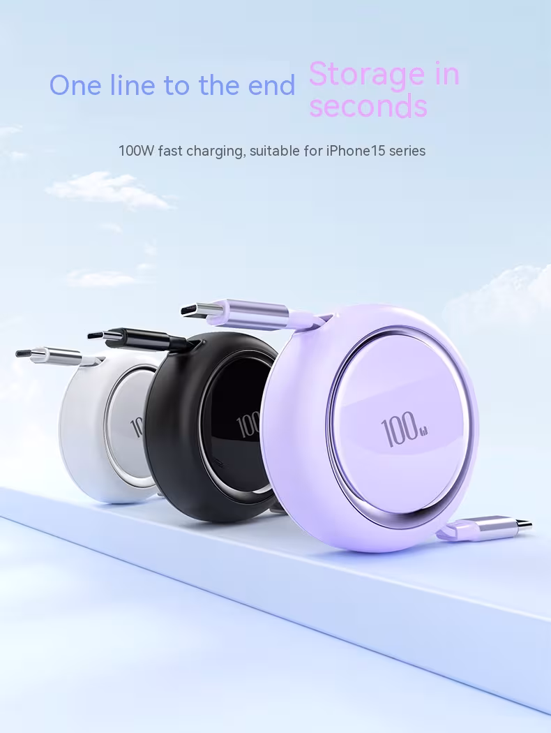 Home Fashion Retractable 100W Data Cable