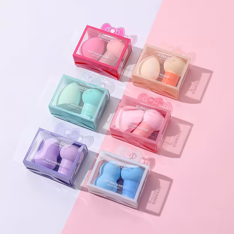 2 Pack Small Mushroom Head Powder Puff Beauty Blender