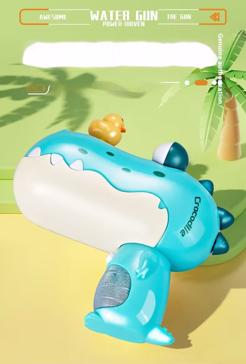 Children's Electric Continuous Hair Cartoon Water Pistols Water Fight Toy