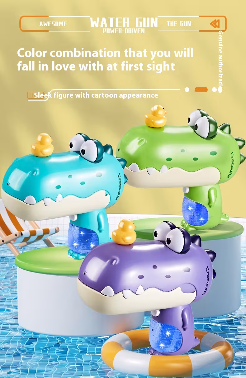 Children's Electric Continuous Hair Cartoon Water Pistols Water Fight Toy