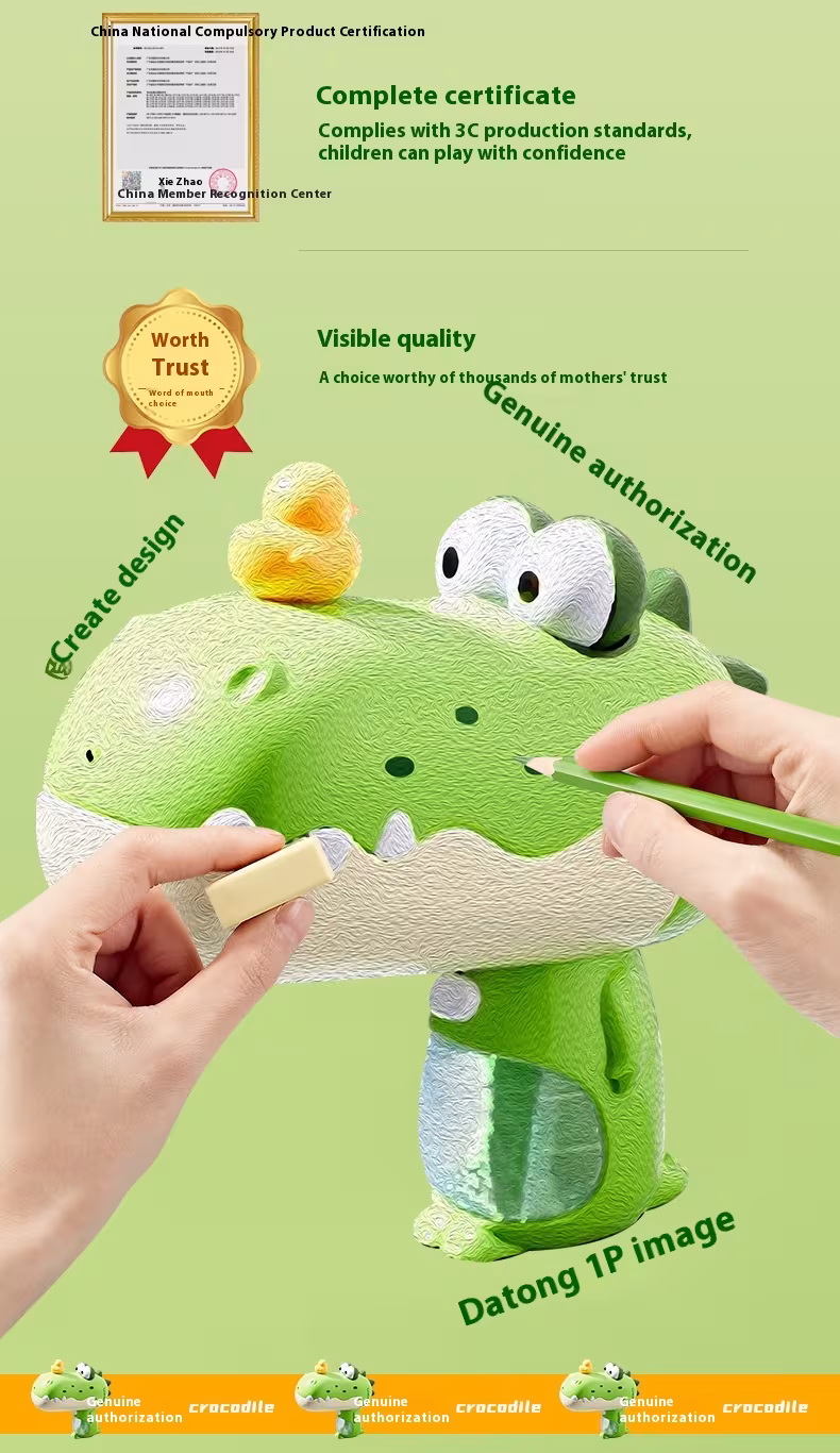 Children's Electric Continuous Hair Cartoon Water Pistols Water Fight Toy