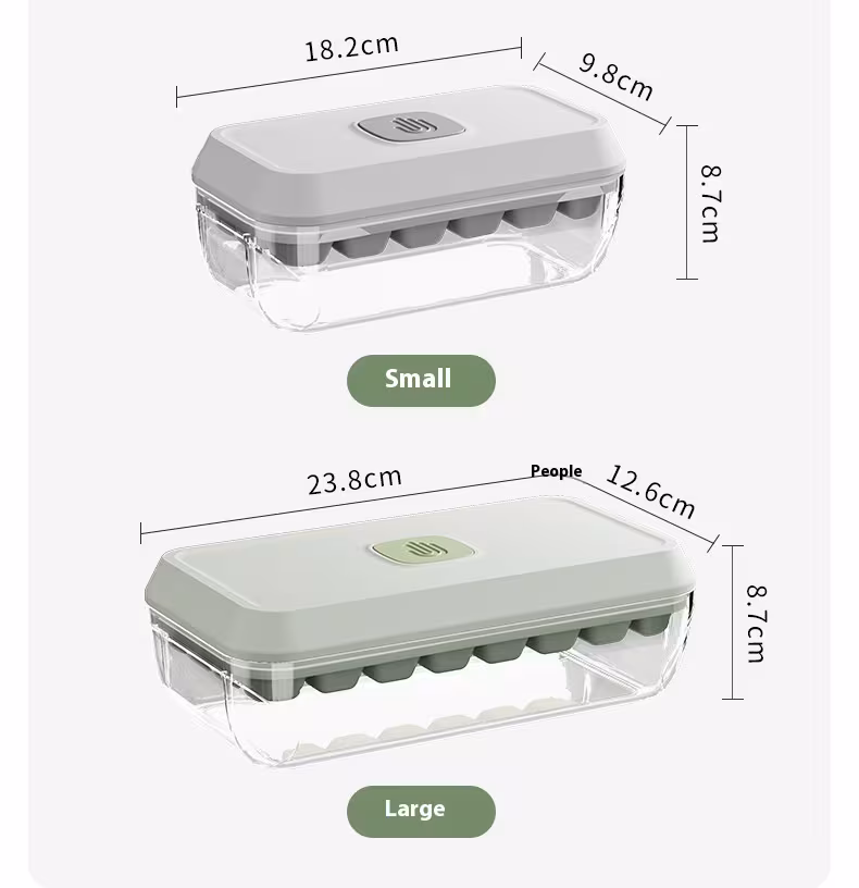 32 Grid Silicone Ice Cube Tray Mould With Lid Shovel Storage Box Remove With One Click Ice Maker DIY Whiskey Cocktail Tools Summer Kitchen Gadgets