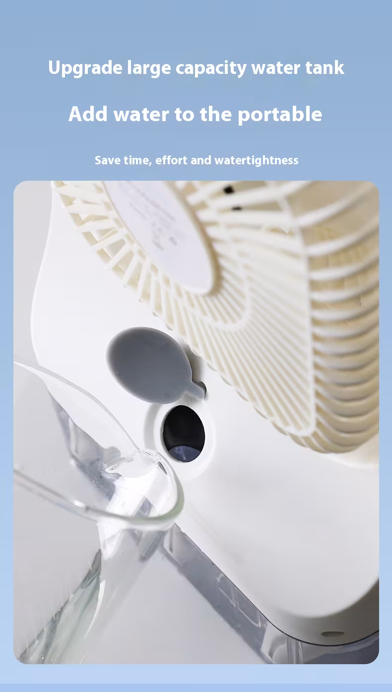 Household Cooling Fan Usb Rechargeable Head Adjustable Air Cooling Water Cooled Air Conditioning Tank Low Noise Air Cooler Fans