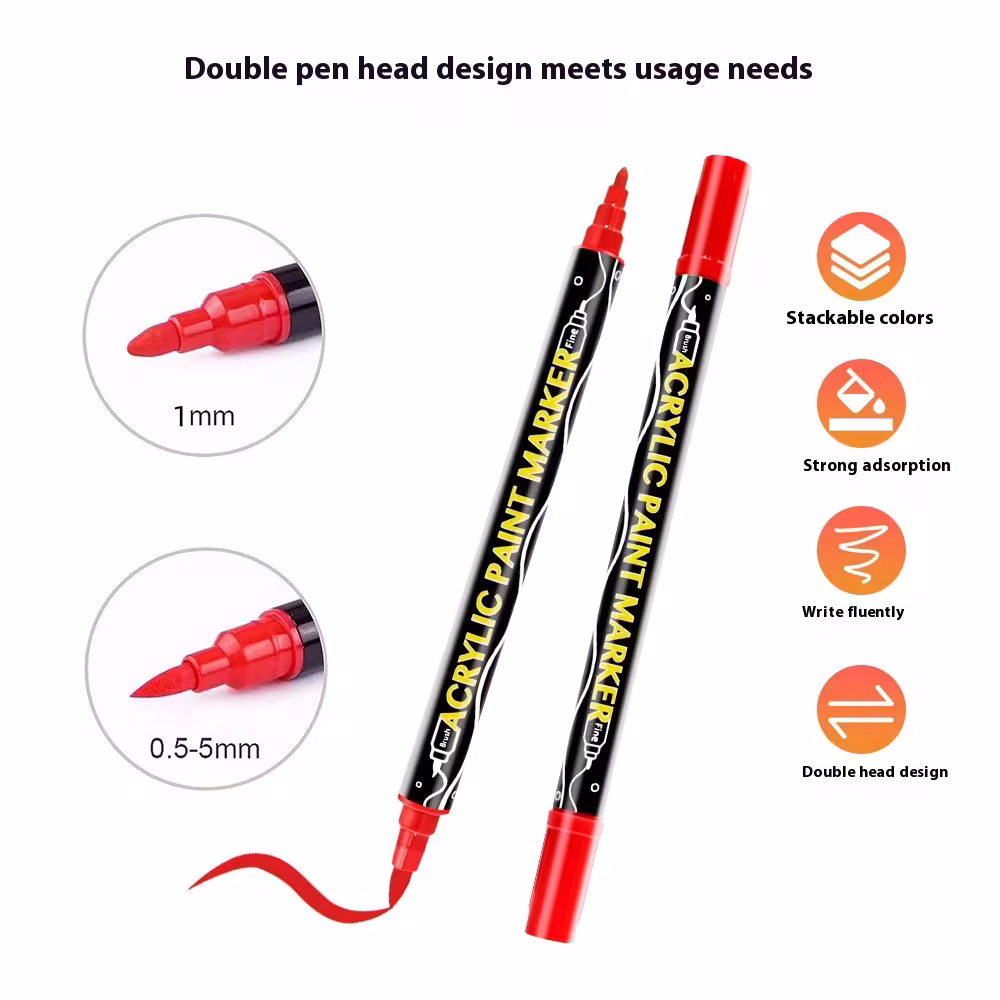 Acrylic Marker Pen Double-headed Stackable Water-based Paint Brush