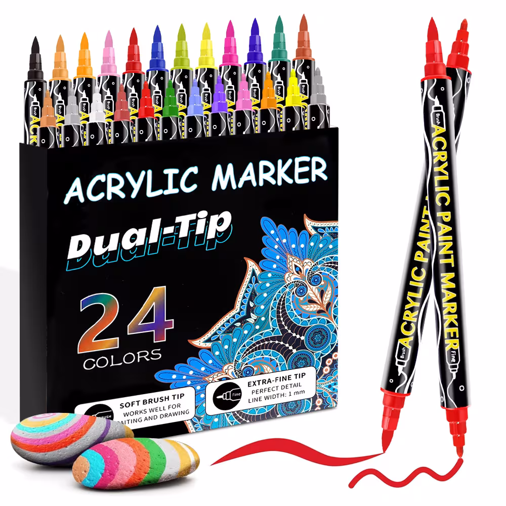 Acrylic Marker Pen Double-headed Stackable Water-based Paint Brush