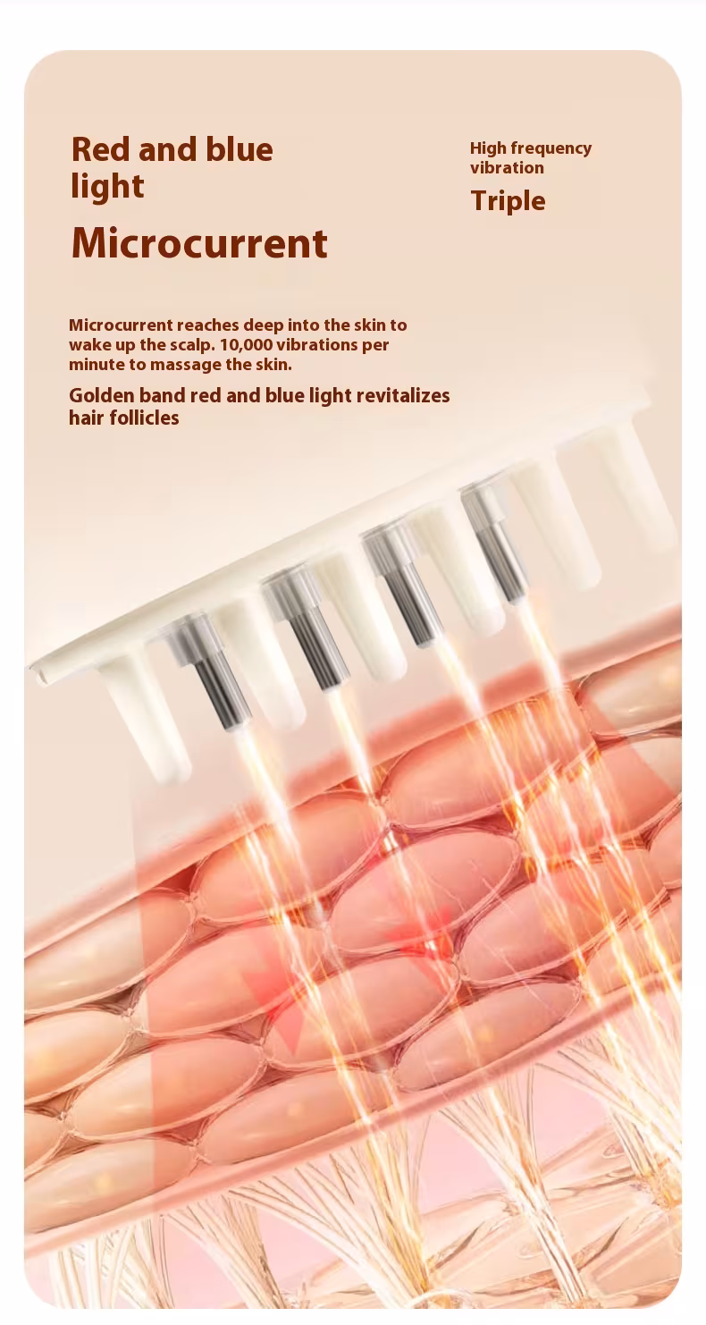 Scalp Medicine Supplying Device Head Essential Roll-out Massage Comb