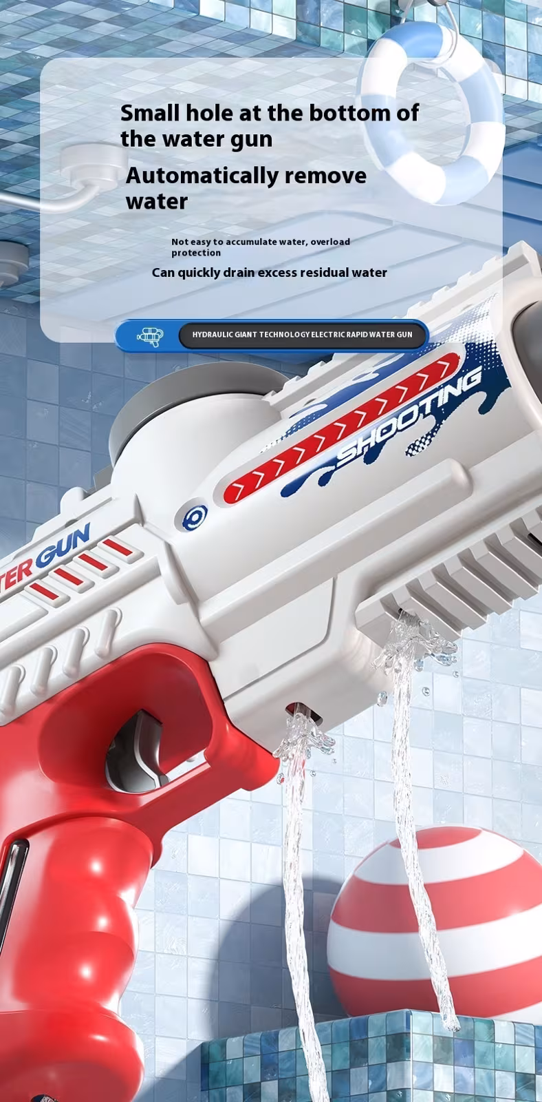 Electric Water Gun Toy Full-automatic Large Capacity Beach Water Playing Toy