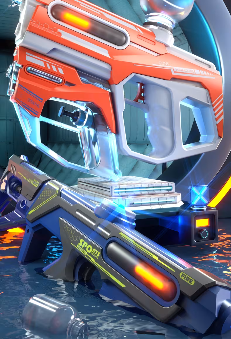 Children's Full-automatic Water-absorbing Electric Water Gun Toy